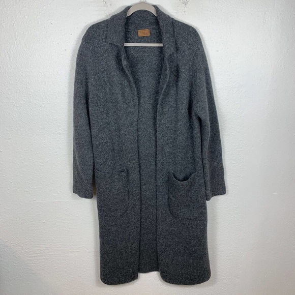 Anthropologie Sweaters - POL by Anthropologie Long rabbit hair Blend Cardigan Gray Womens Small Lagenlook